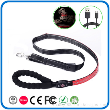 Led Glowing Lighted Dog Collar And Leash Set
